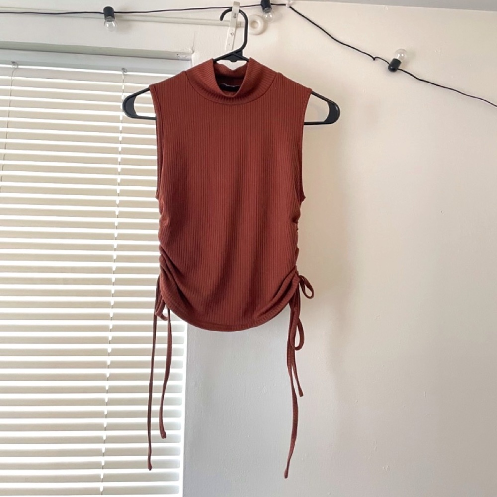 NEW Cider Mock Neck Ribbed Top | Size Small